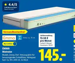 Lidl Emma Matratze Angebot
