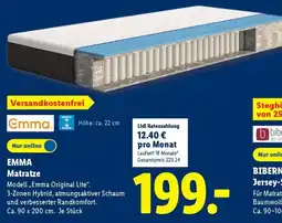 Lidl Emma Matratze Angebot