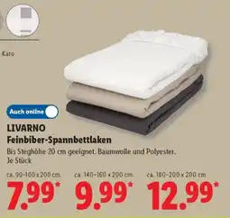 Lidl LIVARNO Feinbiber-Spannbettlaken Angebot