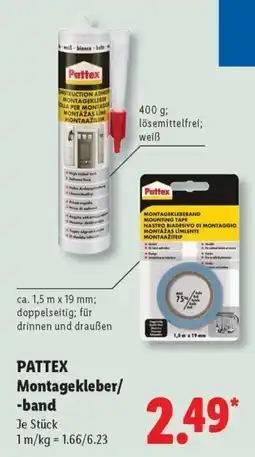 Lidl Pattex Montagekleber/-band Angebot