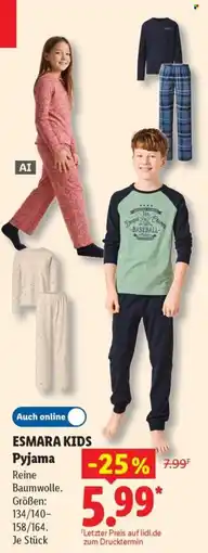 Lidl ESMARA KIDS Pyjama Angebot