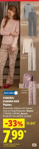 Lidl ESMARA/ESMARA MEN Pyjama Angebot