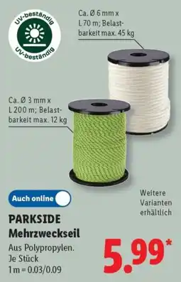 Lidl PARKSIDE Mehrzweckseil Angebot