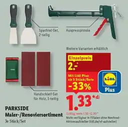 Lidl PARKSIDE Maler-/Renoviersortiment Angebot
