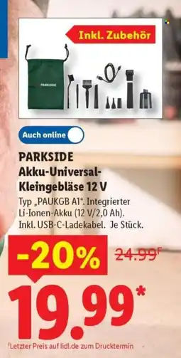 Lidl PARKSIDE Akku-Universal-Kleingebläse 12 V Angebot