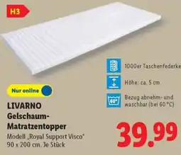 Lidl LIVARNO Gelschaum-Matratzentopper Angebot