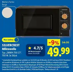 Lidl SILVERCREST Mikrowelle Angebot