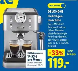 Lidl DELONGHI Siebträgermaschine Angebot