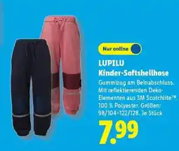 Lidl LUPILU Kinder-Softshellhose Angebot