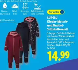Lidl LUPILU Kinder-Matsch- und Buddel-Softshelloverall Angebot