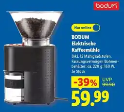 Lidl BODUM Elektrische Kaffeemühle Angebot
