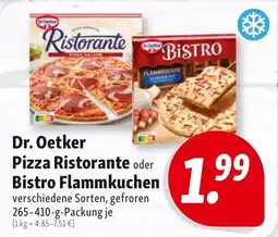 Nah & Frisch Dr. Oetker Pizza Ristorante oder Bistro Flammkuchen Angebot