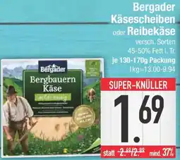 E-Center Bergader Käsescheiben oder Reibekäse Angebot