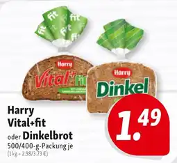 Nah & Frisch Harry Vital+fit oder Dinkelbrot Angebot