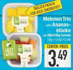 E-Center Melonen Trio oder Ananasstücke Angebot