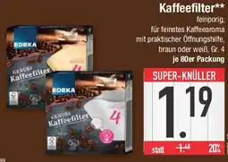 E-Center EDEKA GENUSS Kaffeefilter Angebot