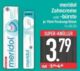 E-Center meridol Zahncreme oder -bürste Angebot