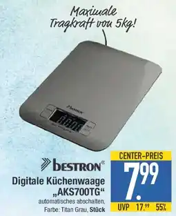 E-Center bESTRON Digitale Küchenwaage ,,AKS700TG" Angebot