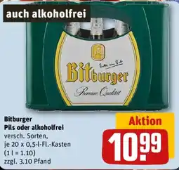REWE Bitburger Pils oder alkoholfrei Angebot