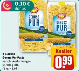 REWE 3 Glocken Genuss Pur Pasta Angebot