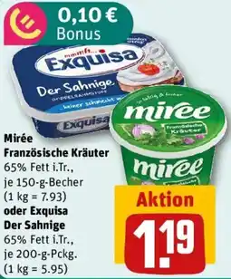 REWE Mirée Französische Kräuter oder Exquisa Der Sahnige Angebot