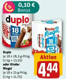 REWE Duplo oder Kinder Riegel Angebot