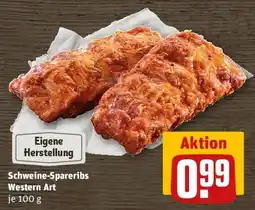 REWE Schweine-Spareribs Western Art Angebot