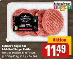 REWE Butcher's Angus XXL Irish Beef Burger Patties Angebot