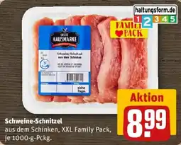 REWE Unsere Hausmarke Schweine-Schnitzel Angebot