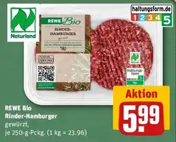 REWE REWE Bio Rinder-Hamburger gewürzt Angebot