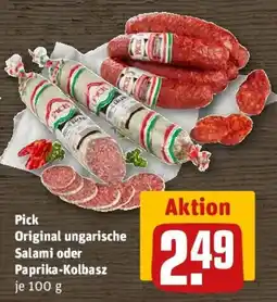 REWE Pick Original ungarische Salami oder Paprika-Kolbasz Angebot