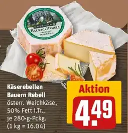 REWE Käserebellen Bauern Rebell österr. Weichkäse Angebot