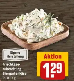 REWE Frischkäsezubereitung Biergartenkäse Angebot