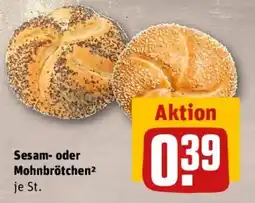 REWE Sesam- oder Mohnbrötchen Angebot