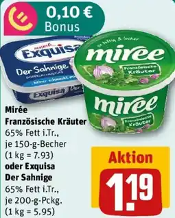 REWE Mirée Französische Kräuter oder Exquisa Der Sahnige Angebot