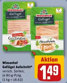 REWE Wiesenhof Geflügel Aufschnitt Angebot