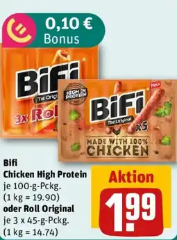 REWE Bifi Chicken High Protein oder Roll Original Angebot