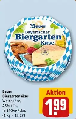 REWE Bauer Biergartenkäse Weichkäse Angebot