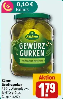 REWE Kühne Gewürzgurken Angebot