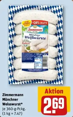 REWE Zimmermann Münchner Weisswurst Angebot