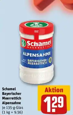 REWE Schamel Bayerischer Meerrettich Alpensahne Angebot