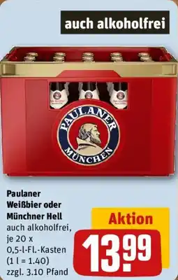 REWE Paulaner Weißbier oder Münchner Hell Angebot