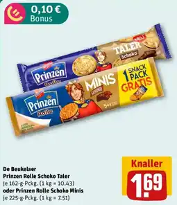 REWE De Beukelaer Prinzen Rolle Schoko Taler oder Prinzen Rolle Schoko Minis Angebot