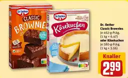 REWE Dr. Oetker Classic Brownies oder Käsekuchen Angebot