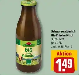 REWE Schwarzwaldmilch Bio Frische Vollmilch Angebot