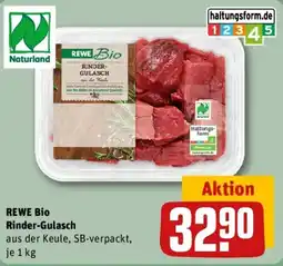 REWE REWE Bio Rinder-Gulasch Angebot