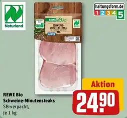 REWE REWE Bio Schweine-Minutensteaks Angebot