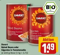 REWE Davert Baked Beans oder Gigantes in Tomatensoẞe Angebot