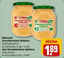 REWE Odenwald Streuobstwiesen Apfelmus oder Streuobstwiesen Apfelmus Angebot