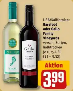 REWE Barefoot oder Gallo Family Vineyards Angebot